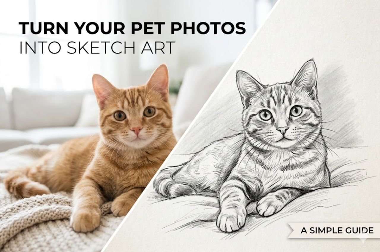 simple guide for pet photo to sketch