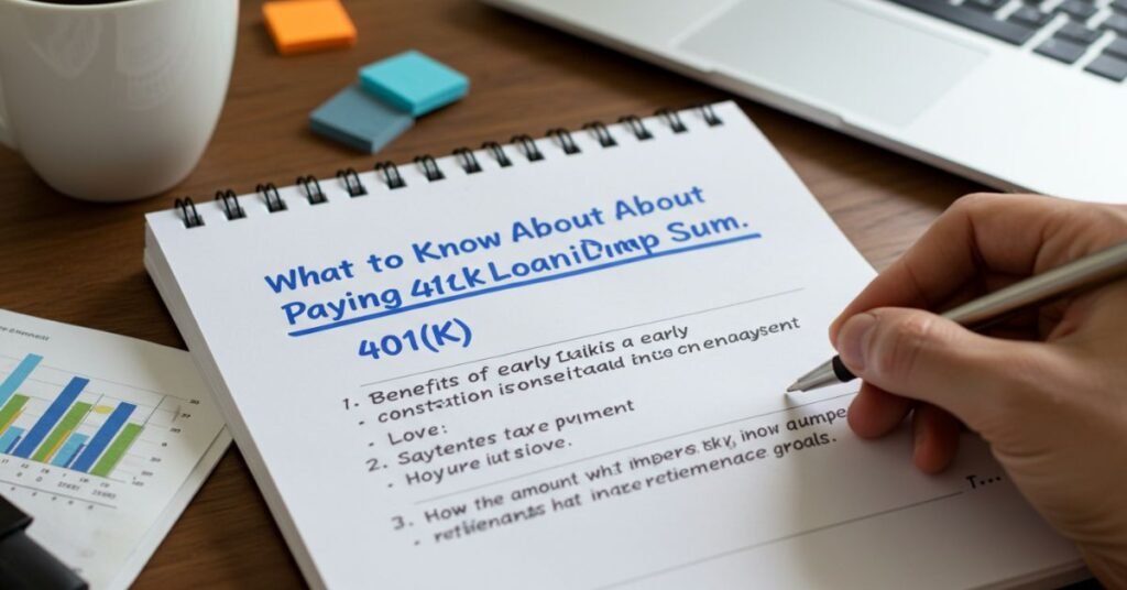 What to Know About Paying Back a 401(k) Loan in One Lump Sum